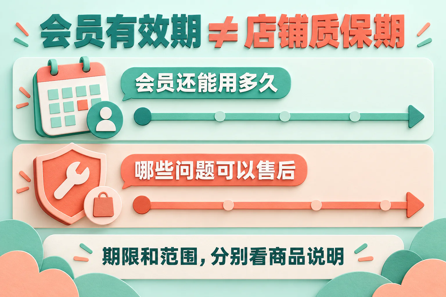 会员有效期不等于店铺质保期